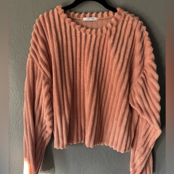 Zara | ribbed | fuzzy | boxy fit | m - Picture 1 of 9
